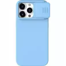 Etui z ochroną aparatu Nillkin CamShield Silky do iPhone 15 Pro jasnoniebieskie Telefony i akcesoria Akcesoria telefoniczne Pokrowce i kabury do telefonów