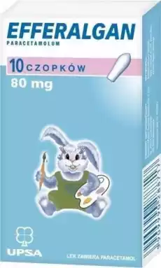 Efferalgan czopki doodbytnicze 80mg x 10 sztuk Zdrowie i uroda Zdrowie Leki Środki przeciwbólowe