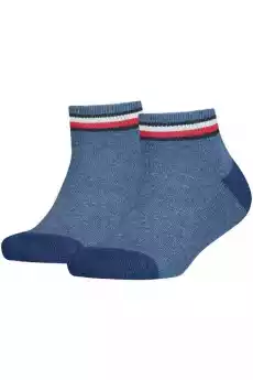 SKARPETY TOMMY HILFIGER 100001501 NIEBIESKIE 2 PACK Odzież obuwie dodatki Bielizna damska Skarpetki i podkolanówki