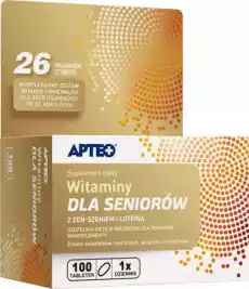 WITAMINY DLA SENIORÓW Apteo x 100 tabletek Zdrowie i uroda Zdrowie Witaminy minerały suplementy diety