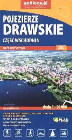 Mapa turyst Pojezierze Drawskie czwsch w2022 Książki Turystyka mapy atlasy