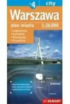 Plan miasta Warszawa 4 126 000 DEMART Książki Literatura podróżnicza