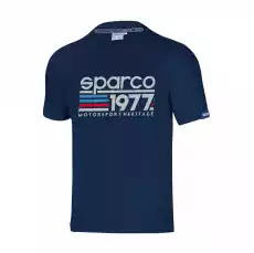 Koszulka tshirt męska 1977 Sparco granatowa Odzież obuwie dodatki Odzież męska Koszulki męskie