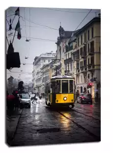 Mediolan Tramwaj obraz na płótnie Wymiar do wyboru 20x30 cm Dom i ogród Wyposażenie wnętrz Dekoracja Obrazy i plakaty