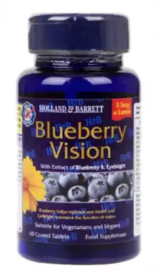 Blueberry Vision 60 tabletek Holland Barrett Zdrowie i uroda Zdrowie Witaminy minerały suplementy diety