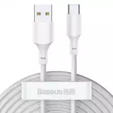 Kabel Baseus Simple Wisdom 2Pack USBA do USBC 5A QC30 40W 15m biały Telefony i akcesoria Akcesoria telefoniczne