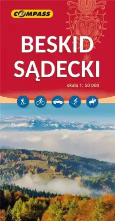 Mapa turystyczna Beskid Sądecki 1 50 000 w2023 Książki Turystyka mapy atlasy