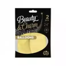 Balony BeautyCharm makaronowe 61 cm waniliowe 2 szt Prezenty Pakowanie prezentów