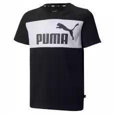 Koszulka chłopięca Puma ESS BLOCK czarna 84612756 Odzież obuwie dodatki Koszulki