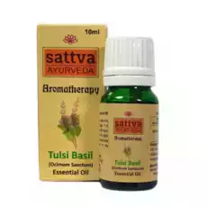 Sattva Aromatherapy Essential Oil olejek eteryczny Tulsi Basil 10ml Dom i ogród Wyposażenie wnętrz Świece i aromaterapia Zapachy i olejki