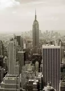 Manhattan panorama w sepii fototapeta Dom i ogród Budowa i Materiały budowlane Wykończenie podłogi i ścian Akcesoria do wykończenia ścian