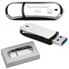 Pendrive chromowoczarny 16 GB Pamięć USB prezent z Grawerem Dom i ogród