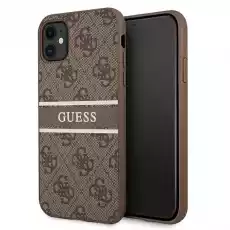 Guess GUHCN614GDBR iPhone 11 61 Xr brązowybrown hardcase 4G Stripe Telefony i akcesoria Akcesoria telefoniczne Etui