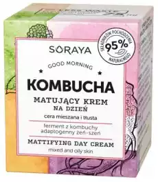 Soraya Kombucha matujący krem na dzień do cery mieszanej i tłustej 75ml Zdrowie i uroda Kosmetyki i akcesoria Pielęgnacja twarzy Kremy do twarzy