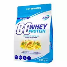 6PAK 80 Whey Protein 908g o smaku bananowym Artykuły Spożywcze