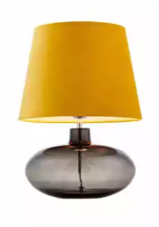 Kaspa Lampa stołowa Sawa Velvet żółta chrom dymny Dom i ogród Wyposażenie wnętrz Oświetlenie Lampy stołowe