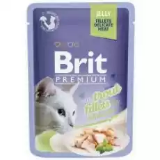 Brit Premium cat jelly fillets with trout pstrąg karma mokra dla kotów 85 g Dom i ogród Artykuły zoologiczne Koty