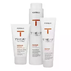 Montibello Treat Naturtech zestaw do włosów zniszczonych Repair Active szampon odżywka krem na końce Zdrowie i uroda Kosmetyki i akcesoria Pielęgnacja i stylizacja włosów