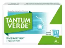 Tantum Verde smak eukaliptusowy x 30 pastylek do ssania Zdrowie i uroda Zdrowie Leki Przeziębienie i grypa