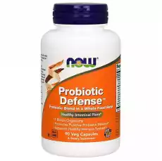 Now Foods Probiotic Defense 90 kapsułek wegańskich Sport i rekreacja Odżywki i suplementy