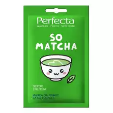 Perfecta So Matcha maska na twarz szyję i dekolt detox energia 10ml Zdrowie i uroda Kosmetyki i akcesoria Pielęgnacja twarzy Maseczki