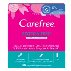 Carefree Cotton Feel wkładki higieniczne nieperfumowane Normal 56szt Zdrowie i uroda Kosmetyki i akcesoria Pielęgnacja ciała Higiena intymna Środki higieniczne