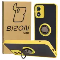 Etui Bizon Case Hybrid Ring do Motorola Moto E13 żółte Telefony i akcesoria Akcesoria telefoniczne Pokrowce i kabury do telefonów