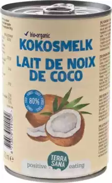 BIO Napój kokosowy bez gumy guar 400 ml TERRASANA Artykuły Spożywcze Produkty wegańskieroślinne