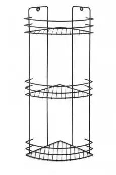Półka łazienkowa Carl Black 3 poziomy Dom i ogród Meble Łazienka Półki łazienkowe
