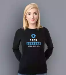 Tech Support Bluza bez kaptura damska Odzież obuwie dodatki Odzież damska Bluzy damskie