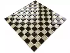 MOZAIKA SZKLANA CLASSIC CHESS 30x30cm 8mm Dom i ogród Budowa i Materiały budowlane Wykończenie podłogi i ścian Płytki