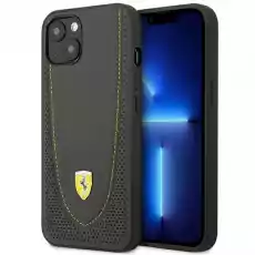 Ferrari FEHCP13MRGOG iPhone 13 61 czarnyblack hardcase Leather Curved Line Telefony i akcesoria Akcesoria telefoniczne Etui