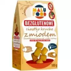 Malu Food Ciastka kruche z miodem bezglutenowe 100 g Artykuły Spożywcze Słodycze