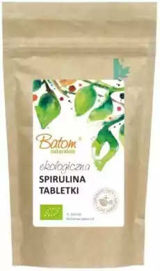 SPIRULINA TABLETKI BIO 150 g 1 TABLETKA 200 mg BATOM Artykuły Spożywcze Produkty dietetyczne Suplementy