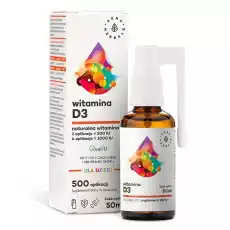 Aura Herbals Witamina D3 dla dzieci MCT aerozol 50 ml Sport i rekreacja Odżywki i suplementy Witaminy i minerały