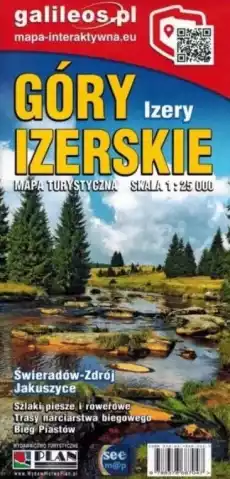 Mapa tur Góry Izerskie 125 000 w2022 Książki Turystyka mapy atlasy