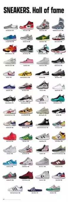 Sneakers Hall Of Fame plakat Dom i ogród Wyposażenie wnętrz Dekoracja Obrazy i plakaty