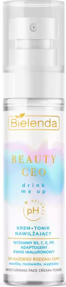 Bielenda Beauty Ceo Drink Me Up Kremtonik Nawilżający 75ml Zdrowie i uroda Kosmetyki i akcesoria Pielęgnacja twarzy Toniki do twarzy