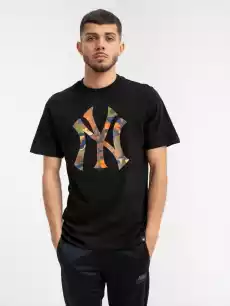 Koszulka Z Krótkim Rękawkiem 47 Brand New York Yankees MLB Echo Camo Czarna Odzież obuwie dodatki Odzież męska Koszulki męskie