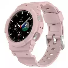 Etui z paskiem Bizon Strap Case Watch Action do Galaxy Watch 4 5 40 mm jasnoróżowe Telefony i akcesoria Akcesoria telefoniczne Etui