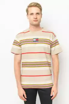 TSHIRT MĘSKI TOMMY JEANS DM0DM10607 BEŻOWY Odzież obuwie dodatki Odzież męska