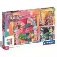 Puzzle 3x48 el Super Kolor Trolls 3 Clementoni Dla dziecka Zabawki Puzzle