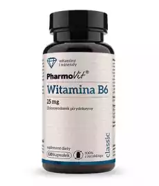 PHARMOVIT WITAMINA B6 25MG 120 KAPS Zdrowie i uroda Zdrowie