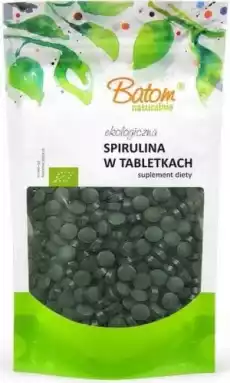 SPIRULINA TABLETKI BIO 250 g 1 TABLETKA 400 mg BATOM Artykuły Spożywcze Produkty dietetyczne Suplementy