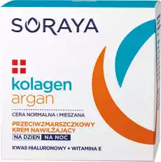 Soraya KolagenArgan Przeciwzmarszczkowy krem Nawilżający 50ml Zdrowie i uroda Kosmetyki i akcesoria Pielęgnacja twarzy Kremy do twarzy