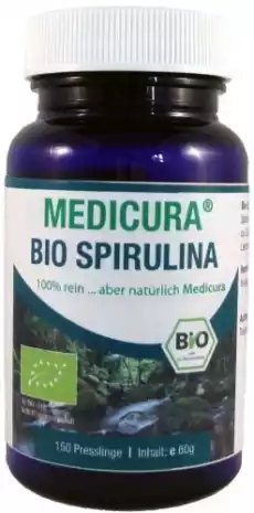 SPIRULINA W PASTYLKACH BIO 60 g 150 szt MEDICURA Artykuły Spożywcze Produkty dietetyczne Suplementy