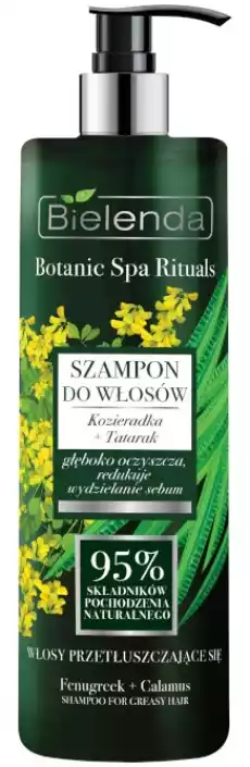 Bielenda Botanic SPA Rituals szampon do włosów przetłuszczających się kozieradka tatarak 400g Zdrowie i uroda Kosmetyki i akcesoria Pielęgnacja i stylizacja włosów Szampony do włosów