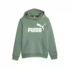 Bluza z kapturem chłopięca Puma ESS BIG LOGO FL zielona 58696545 Odzież obuwie dodatki Bluzy i swetry