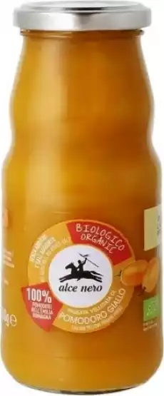 SOS POMIDOROWY PASSATA Z POMIDORÓW ŻÓŁTYCH BIO 350 g ALCE NERO Artykuły Spożywcze Sosy