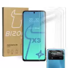 Szkło hartowane Bizon Glass Clear 3 szt obiektyw Xiaomi Poco X4 Pro 5G Telefony i akcesoria Akcesoria telefoniczne Folie ochronne